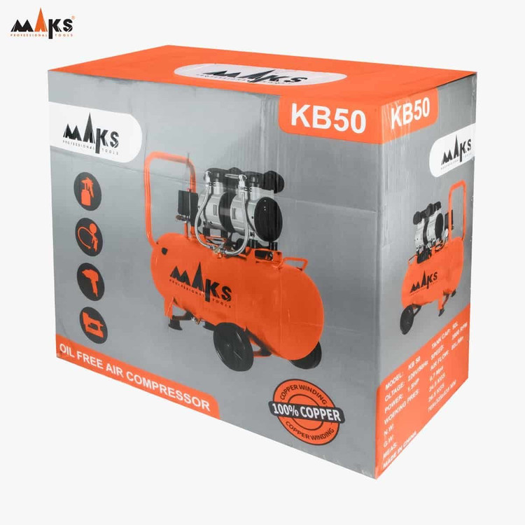 کمپرسور باد 50 لیتری سایلنت مکس مدل KB50