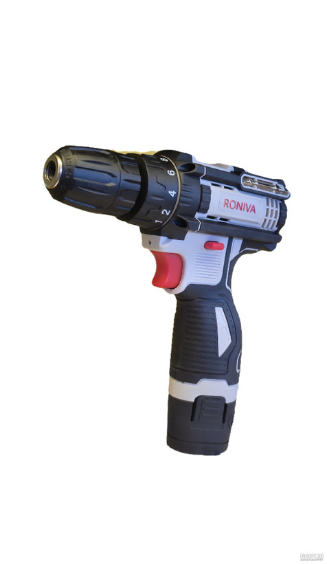دریل شارژی ۱۲ ولت دو باطری با لوازم رونیوا مدل RV-1200