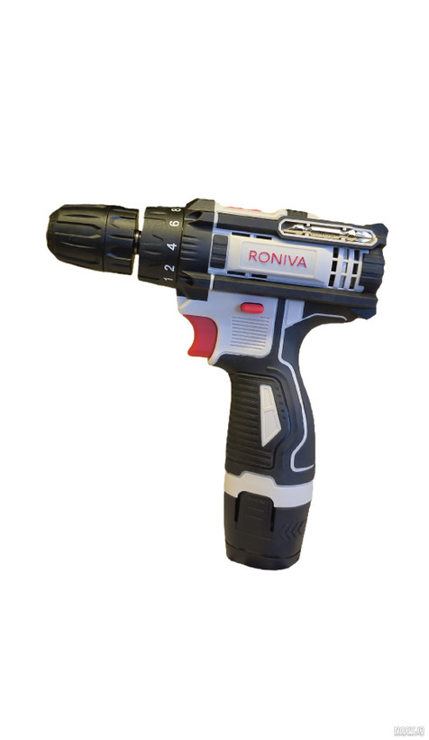 دریل شارژی ۱۲ ولت دو باطری با لوازم رونیوا مدل RV-1200