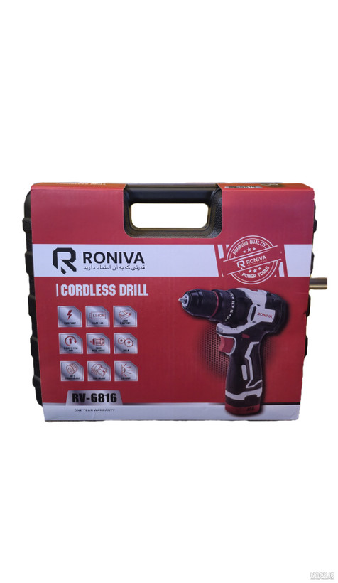 دریل شارژی براشلس ۱۶/۸ ولت رونیوا مدل RV-6816