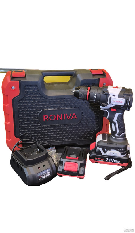 دریل شارژی براشلس چکشی ۲۱ ولت رونیوا مدل RV-6820