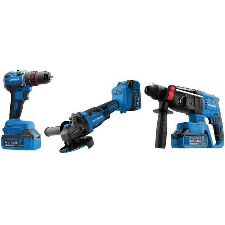 کیت 3 عددی شارژی براشلس ویوارکس مدل VR2403-BCK - دو باتری