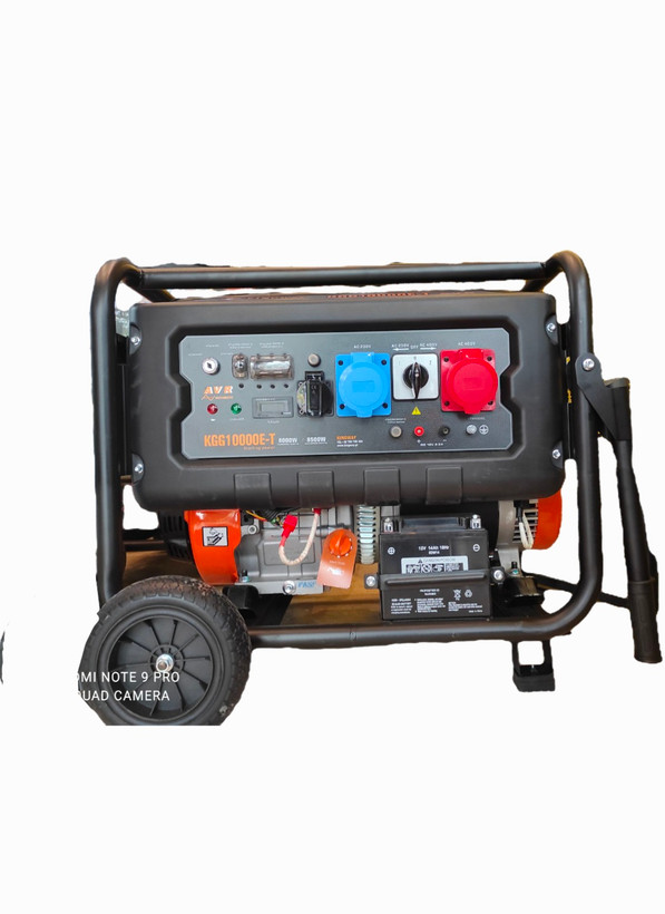 موتور برق بنزینی 8.5 کیلو وات سه فاز تک فاز کینگ وی مدل KGG10000E-T