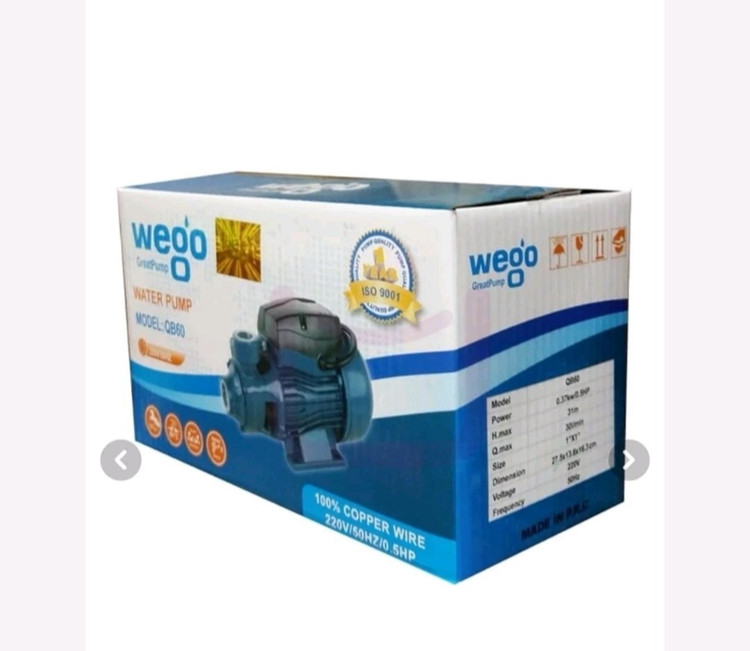 پمپ آب نیم اسب ویگو مدل QB60