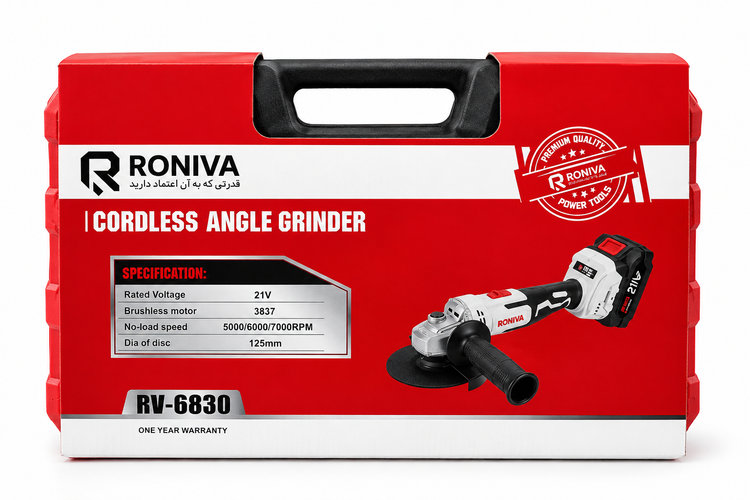 مینی فرز براشلس شارژی ۲۱ ولت رونیوا مدل RV-6830